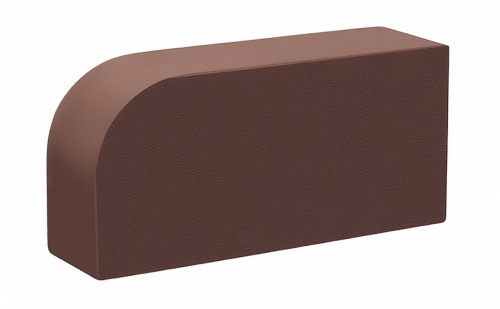 Кирпич лицевой керамический полнотелый радиусный КС-Керамик темный шоколад гладкий, 250*120*65 мм